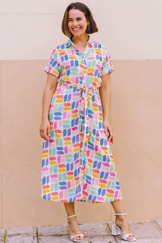 Vestido color blocks