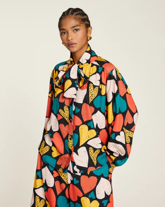 Camisa Corazones lazada