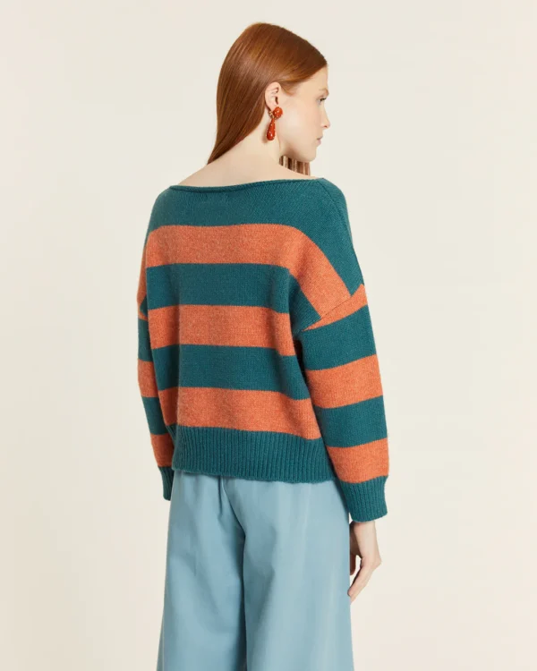JERSEY DE RAYAS VERDE Y TOFFE - Imagen 4