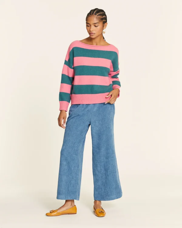 JERSEY DE RAYAS ROSA Y VERDE - Imagen 2