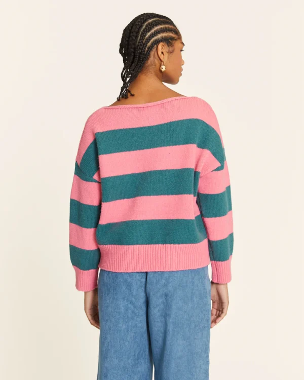 JERSEY DE RAYAS ROSA Y VERDE - Imagen 4