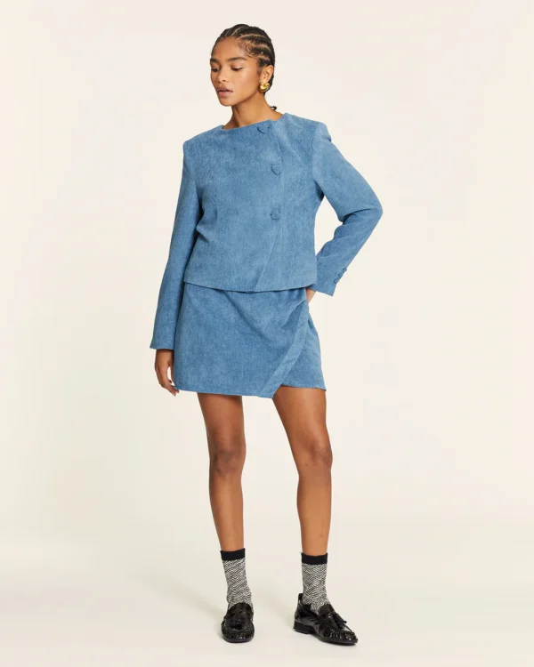 CHAQUETA CORTITA PANA AZUL - Imagen 3