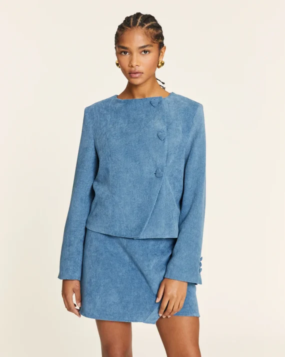 CHAQUETA CORTITA PANA AZUL
