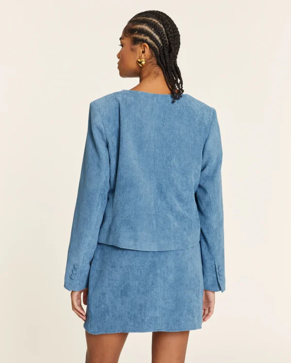 CHAQUETA CORTITA PANA AZUL - Imagen 4