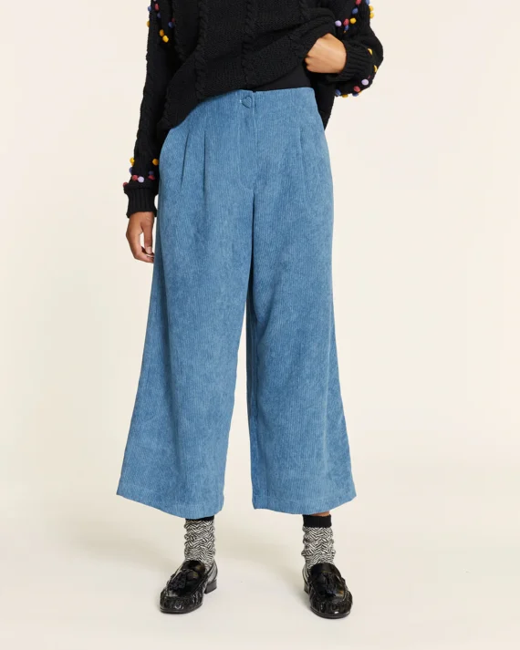 PANTALON PANA PINZAS AZUL