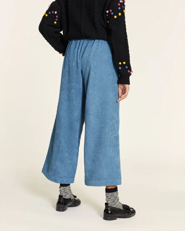 PANTALON PANA PINZAS AZUL - Imagen 3