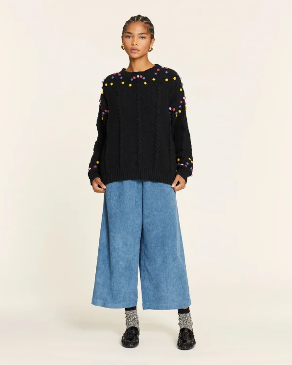 PANTALON PANA PINZAS AZUL - Imagen 4