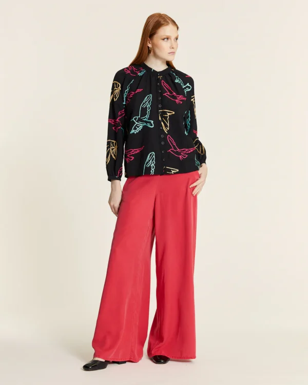 Camisa MAO PAJAROS BORDADOS - Imagen 3