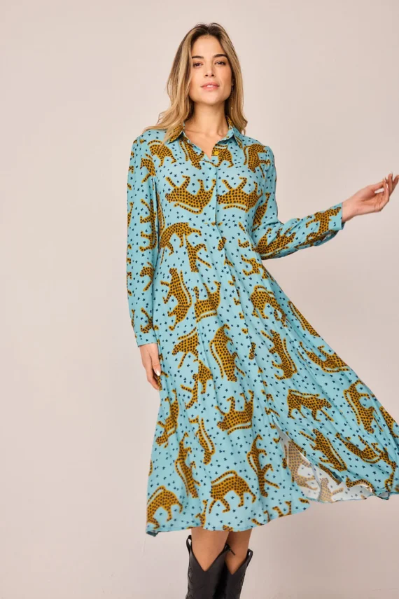 VESTIDO AZUL GUEPARDO