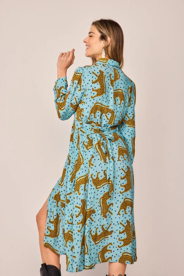 VESTIDO AZUL GUEPARDO - Imagen 5