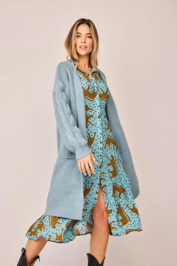 CARDIGAN AZUL CIELO - Imagen 2