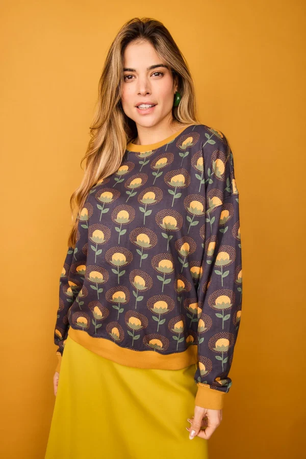 SUDADERA FLOR AMARILLA - Imagen 4