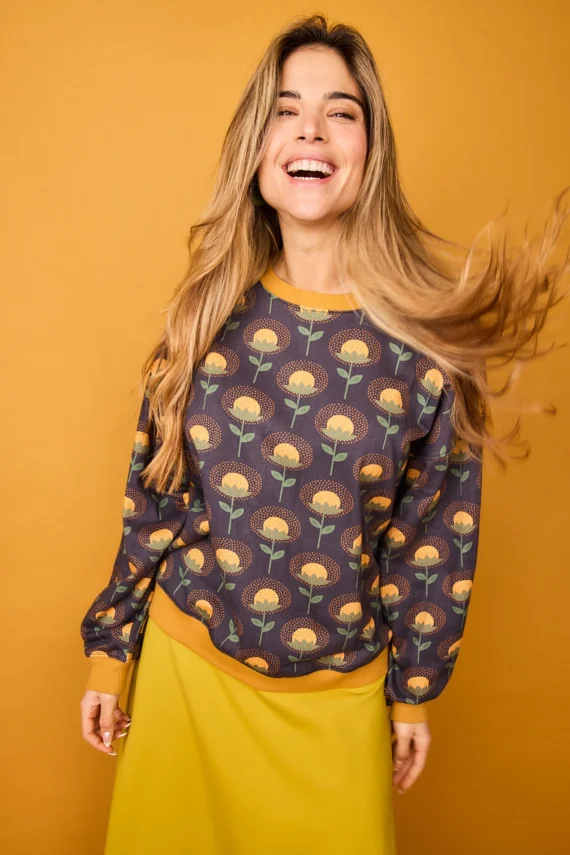 SUDADERA FLOR AMARILLA