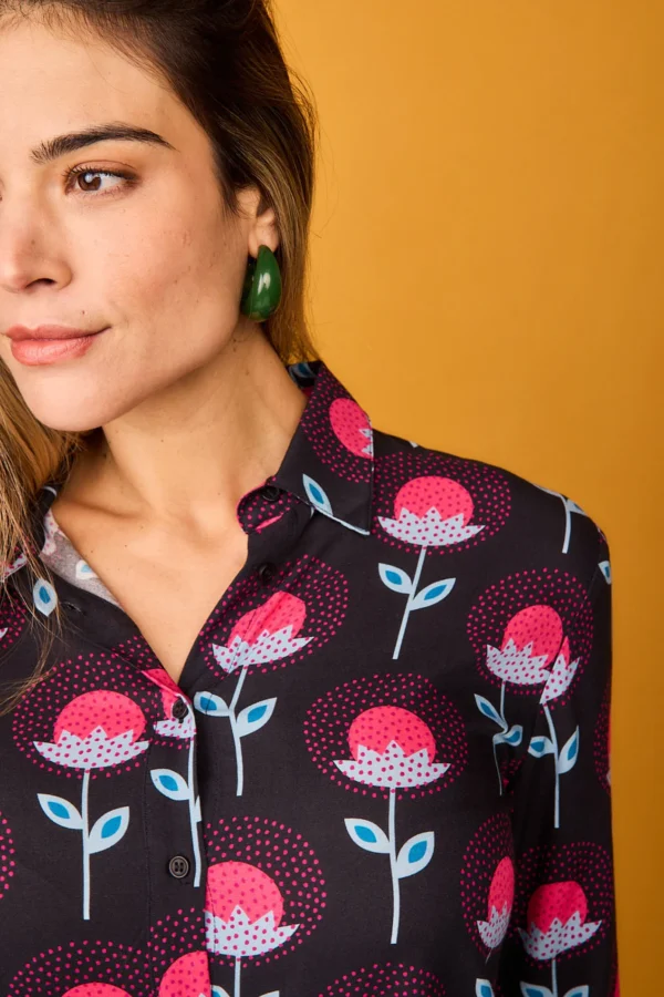 CAMISA FLOR ROSA - Imagen 3