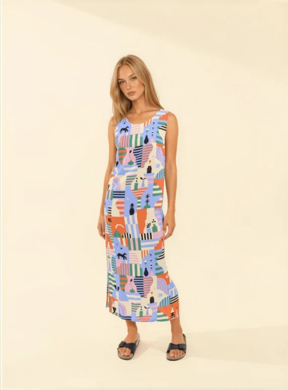 VESTIDO BAUHAUSE NARANJA