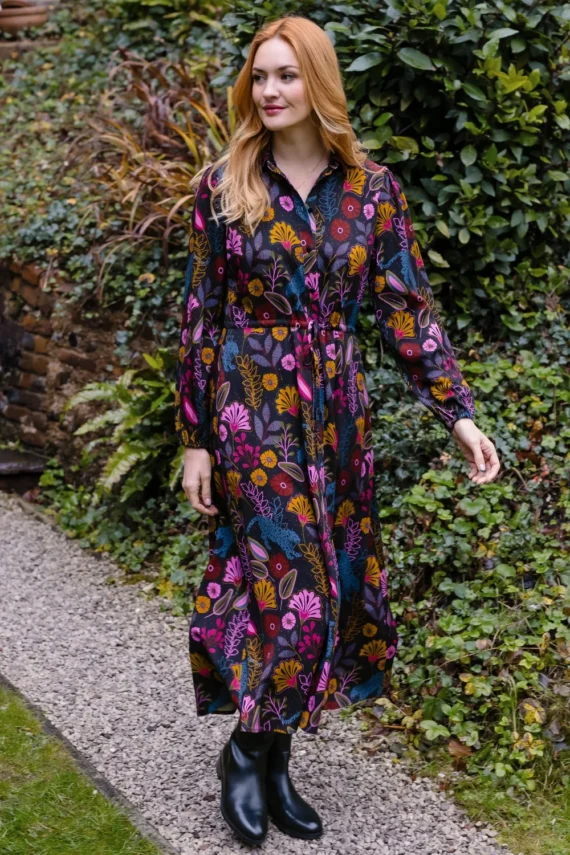 VESTIDO BOTANICAL LEOPARD